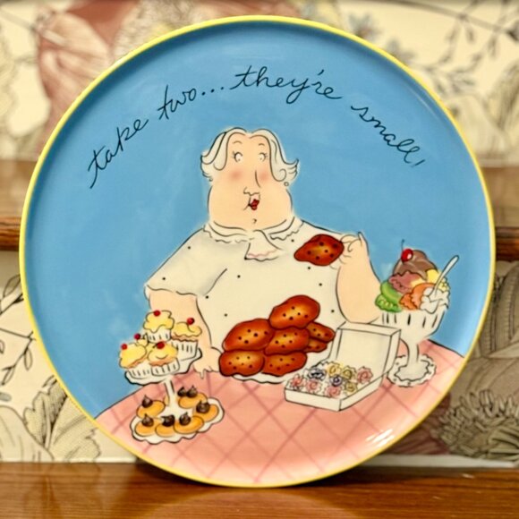 Mud Pie “Take Two… They’re Small” Dessert Platter Whimsical Cookie Lover Design - Picture 1 of 5